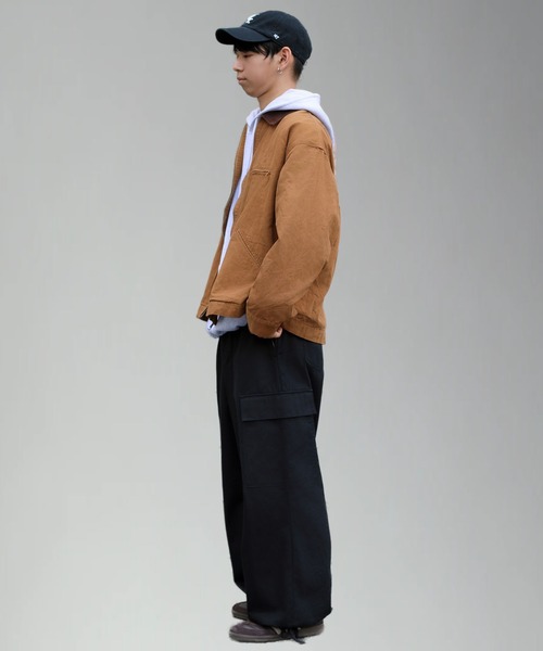 SPINNS（スピンズ）の「短丈ヴィンテージライクデトロイトジャケット/ワンポイントロゴ（その他アウター・メンズ・ブラック/チャコール/ブラウン/キャメル/ブラック系その他・L/M）」の13枚目の写真