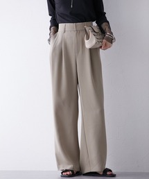 フロントタック入ワイドパンツ