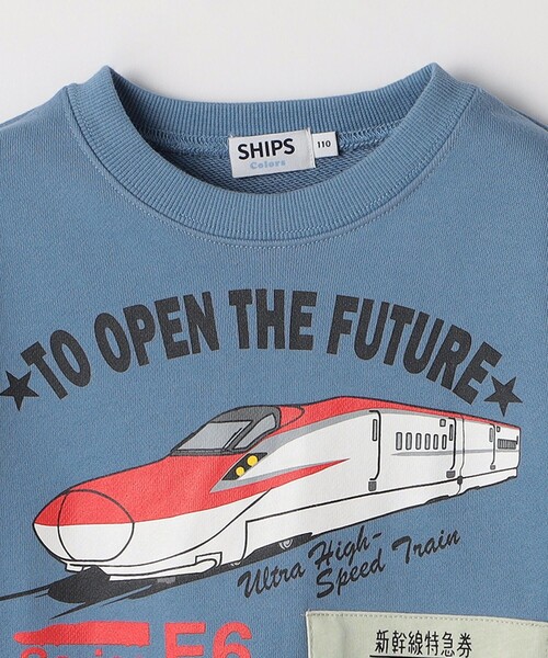 SHIPS Colors(シップス カラーズ)の「【SHIPS Colors 別注】JR: 90~140cm / 新幹線 スウェット(スウェット・キッズ・ブルー/ブラック・90/100/110/120/130/140)」の5枚目の写真