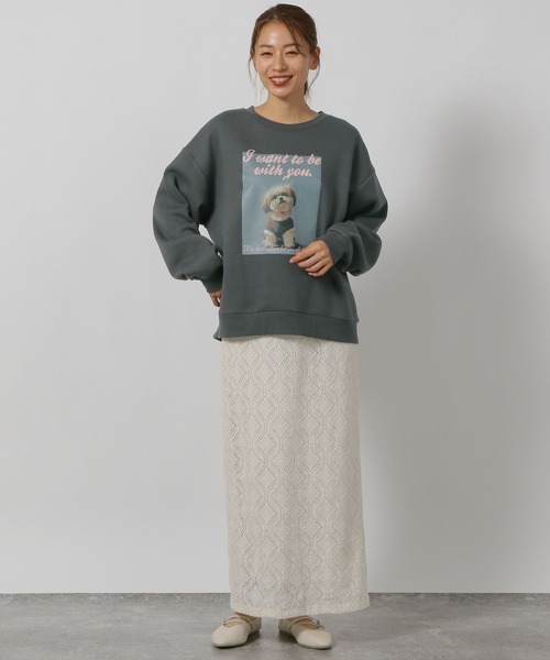 LAKOLE（ラコレ）の「起毛レースナロースカート / 151110（スカート・レディース・ブラック/アイボリー・SMALL/MEDIUM）」の12枚目の写真