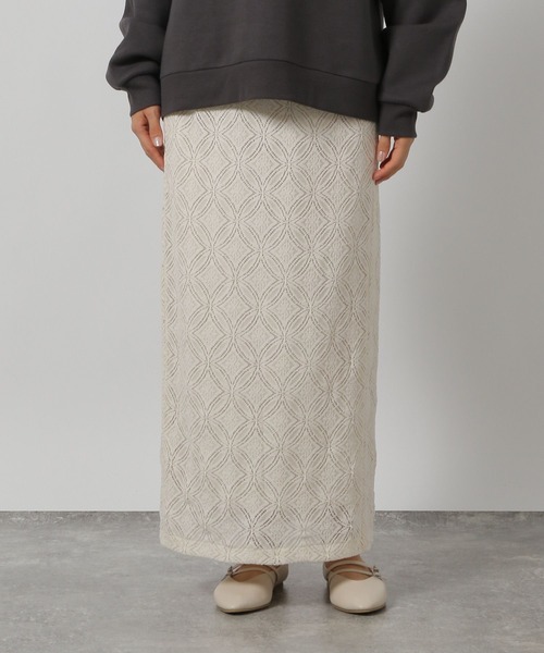 LAKOLE（ラコレ）の「起毛レースナロースカート / 151110（スカート・レディース・ブラック/アイボリー・SMALL/MEDIUM）」の15枚目の写真