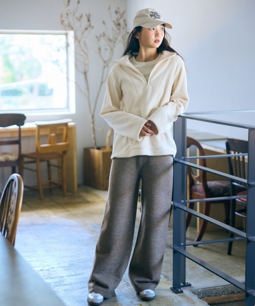 slattgir（スラットジール）の「高身長　ニットワイドパンツ（セットアップ対応）（トールサイズ）Essenave（その他パンツ・レディース・ブラック/杢グレー/ブラウン・M/L/LL/3L）」の15枚目の写真