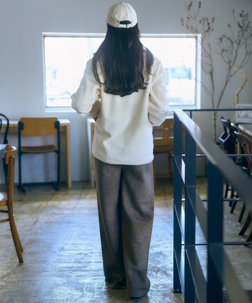 slattgir（スラットジール）の「高身長　ニットワイドパンツ（セットアップ対応）（トールサイズ）Essenave（その他パンツ・レディース・ブラック/杢グレー/ブラウン・M/L/LL/3L）」の16枚目の写真