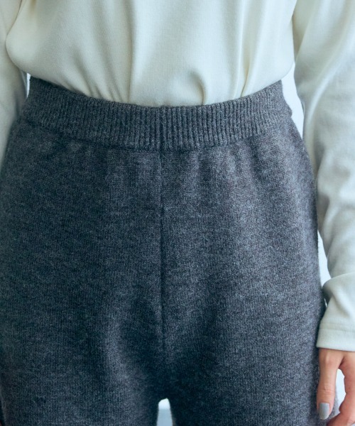 slattgir（スラットジール）の「高身長　ニットワイドパンツ（セットアップ対応）（トールサイズ）Essenave（その他パンツ・レディース・ブラック/杢グレー/ブラウン・M/L/LL/3L）」の21枚目の写真