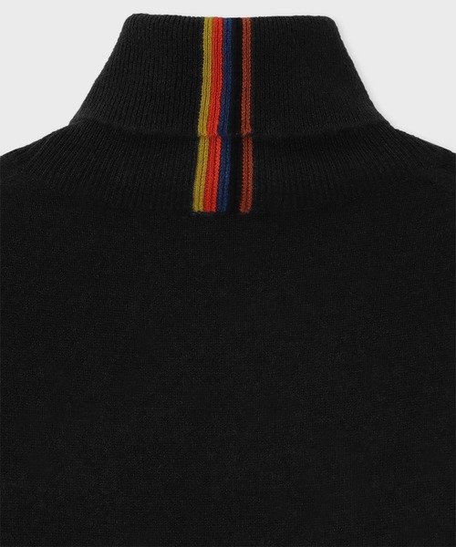 Paul Smith(ポールスミス)の「アーティストストライプポイント カシミヤ タートルニット / 243400 280Y(ニット/セーター・メンズ・ブラック・MEDIUM/LARGE/X-LARGE)」の4枚目の写真