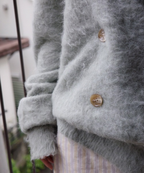 DOUBLE BREASTED MOHAIR LIKE CARDIGAN／モヘアライクダブル