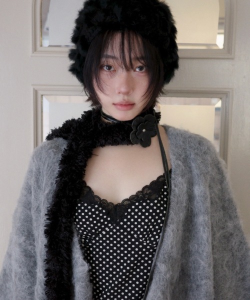 DOUBLE BREASTED MOHAIR LIKE CARDIGAN／モヘアライクダブル