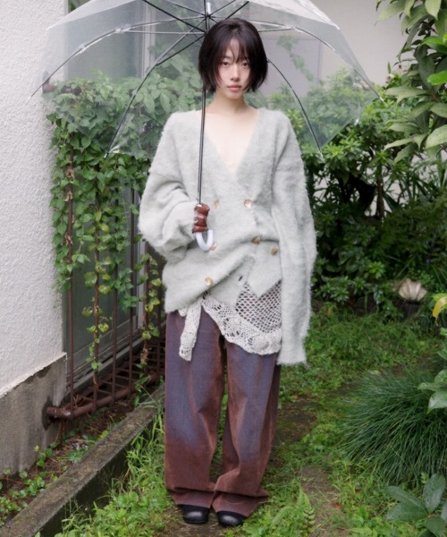 DOUBLE BREASTED MOHAIR LIKE CARDIGAN／モヘアライクダブル