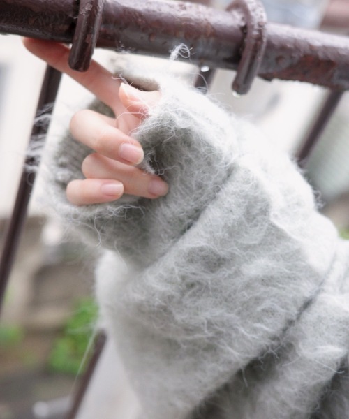 DOUBLE BREASTED MOHAIR LIKE CARDIGAN／モヘアライクダブル