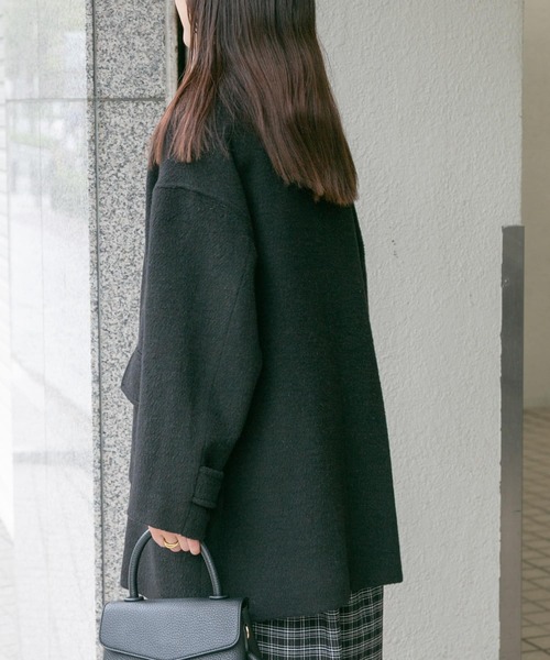 FORK&SPOON（フォークアンドスプーン）の「『WEB/一部店舗限定』FORK&SPOON　アルパカシャギーバルカラーコート（その他アウター・レディース・グレー系その他/ブラック・1）」の16枚目の写真