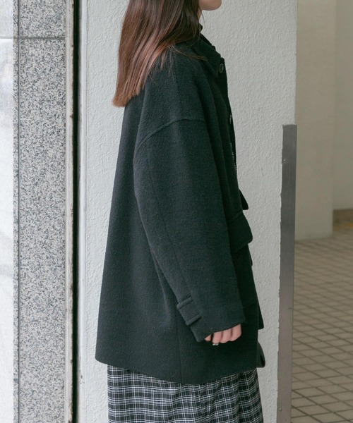 FORK&SPOON（フォークアンドスプーン）の「『WEB/一部店舗限定』FORK&SPOON　アルパカシャギーバルカラーコート（その他アウター・レディース・グレー系その他/ブラック・1）」の18枚目の写真