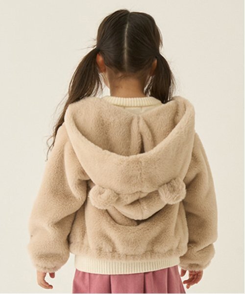 minimal（ミニマル）の「【柔らか】ファーパーカブルゾン（ブルゾン・キッズ・ベージュ/アイボリー・100cm/110cm/120cm/130cm/140cm）」の4枚目の写真