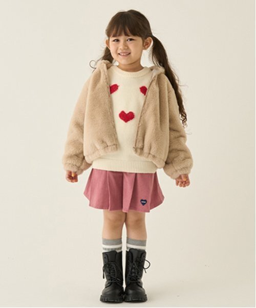 minimal（ミニマル）の「【柔らか】ファーパーカブルゾン（ブルゾン・キッズ・ベージュ/アイボリー・100cm/110cm/120cm/130cm/140cm）」の8枚目の写真