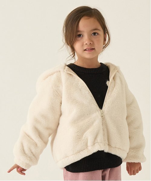 minimal（ミニマル）の「【柔らか】ファーパーカブルゾン（ブルゾン・キッズ・ベージュ/アイボリー・100cm/110cm/120cm/130cm/140cm）」の9枚目の写真