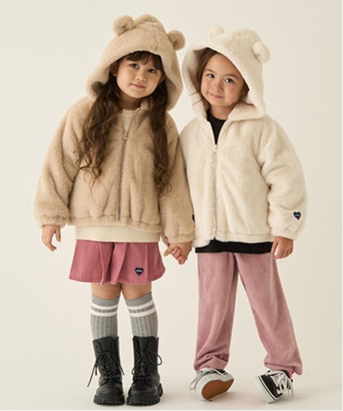 minimal（ミニマル）の「【柔らか】ファーパーカブルゾン（ブルゾン・キッズ・ベージュ/アイボリー・100cm/110cm/120cm/130cm/140cm）」の13枚目の写真