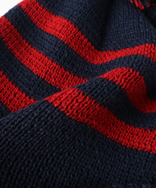 INFIELDER DESIGN(インフィールダーデザイン)の「INFIELDER DESIGN / インフィールダーデザイン LINE PON BEANIE C-566(ハット・メンズ・ネイビー・FREE)」の2枚目の写真
