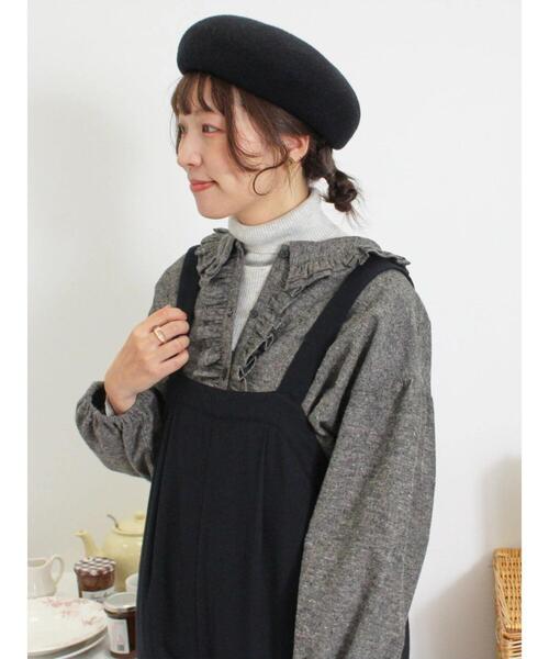 Samansa Mos2（サマンサ モスモス）の「起毛フリルカラーブラウス