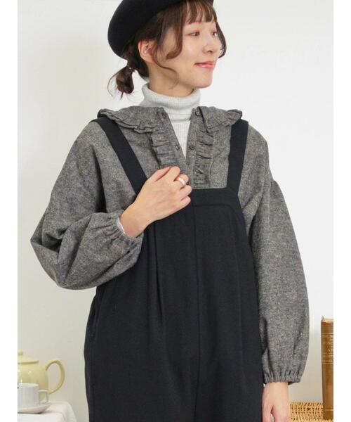 Samansa Mos2（サマンサ モスモス）の「起毛フリルカラーブラウス