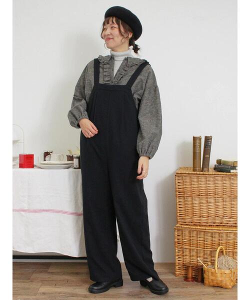 Samansa Mos2(サマンサ モスモス)の「起毛フリルカラーブラウス(シャツ/ブラウス・レディース・オフホワイト/チャコールグレー/サックスブルー・F)」の10枚目の写真