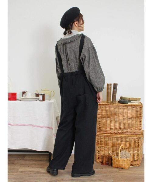 Samansa Mos2(サマンサ モスモス)の「起毛フリルカラーブラウス(シャツ/ブラウス・レディース・オフホワイト/チャコールグレー/サックスブルー・F)」の13枚目の写真