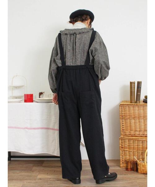 Samansa Mos2(サマンサ モスモス)の「起毛フリルカラーブラウス(シャツ/ブラウス・レディース・オフホワイト/チャコールグレー/サックスブルー・F)」の14枚目の写真