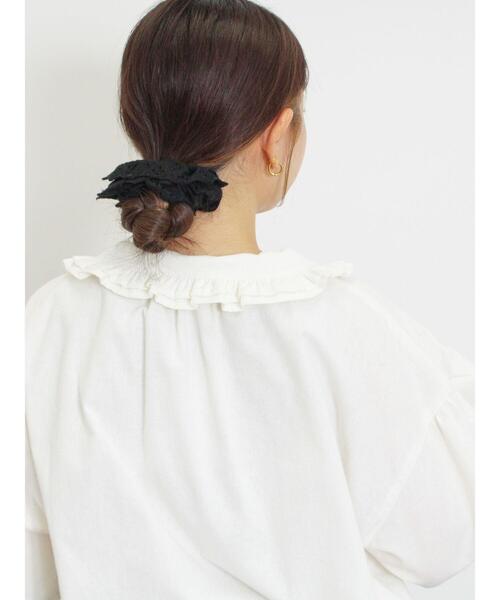 Samansa Mos2(サマンサ モスモス)の「起毛フリルカラーブラウス(シャツ/ブラウス・レディース・オフホワイト/チャコールグレー/サックスブルー・F)」の17枚目の写真