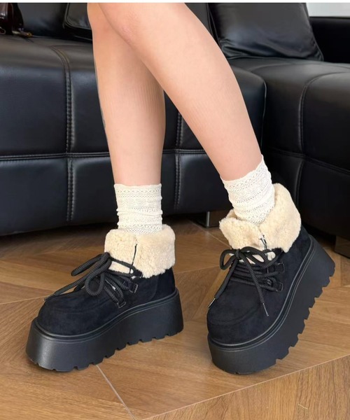 セール】web限定色追加/厚底シュートムートンブーツ（ブーツ）｜AsRiRe