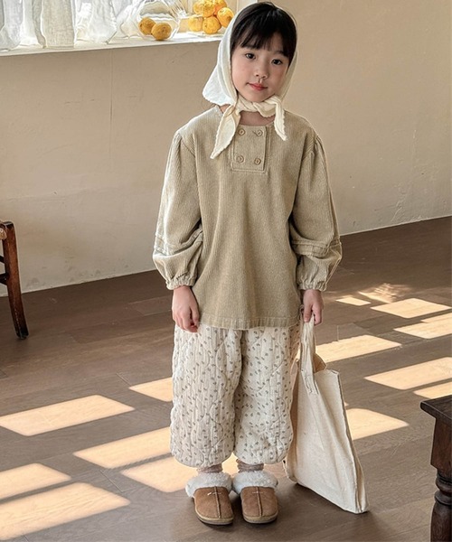 aimoha（アイモハ）の「【aimoha-KIDS-】中綿キルトパンツ（その他パンツ・キッズ・オフホワイト/ダークグレー・80/90/100/110/120/130）」の9枚目の写真