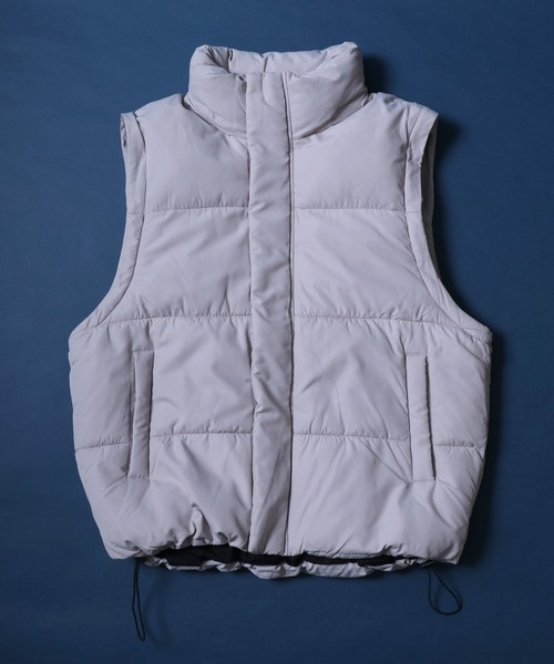 ANPAS(アンパス)の「Multiway Detachable-sleeve Eco Down Jacket/別注 マルチウェイ 袖脱着 中綿ダウンジャケット ダウンベスト パファージャケット パデッドジャケット(ダウンジャケット/コート・メンズ・ライトグレー/ホワイト/ブラック・M/L)」の7枚目の写真