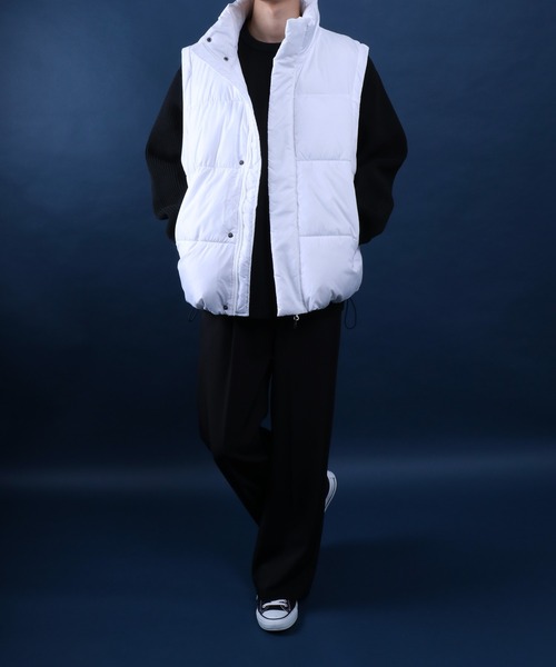 ANPAS(アンパス)の「Multiway Detachable-sleeve Eco Down Jacket/別注 マルチウェイ 袖脱着 中綿ダウンジャケット ダウンベスト パファージャケット パデッドジャケット(ダウンジャケット/コート・メンズ・ライトグレー/ホワイト/ブラック・M/L)」の22枚目の写真