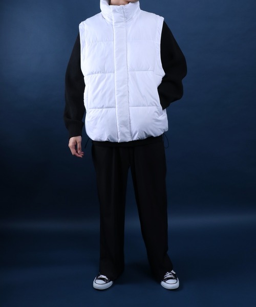 ANPAS(アンパス)の「Multiway Detachable-sleeve Eco Down Jacket/別注 マルチウェイ 袖脱着 中綿ダウンジャケット ダウンベスト パファージャケット パデッドジャケット(ダウンジャケット/コート・メンズ・ライトグレー/ホワイト/ブラック・M/L)」の21枚目の写真