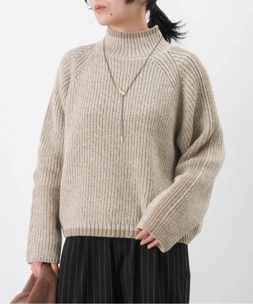 LUCA/LADY LUCK LUCA（ルカ/レディラックルカ）の「LC/LLL モヘアタッチラインプルオーバー/ハイネックラインニット（ニット/セーター・レディース・ブルー/オレンジ/チャコールグレー/ベージュ・FREE）」の16枚目の写真