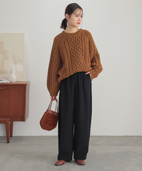 『カーブツイルパンツ』（スラックス）｜n'OrLABEL（ノアールレーベル）