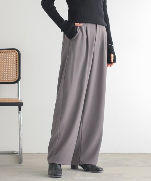 『カーブツイルパンツ』（スラックス）｜n'OrLABEL（ノアールレーベル）