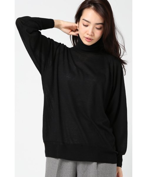 IENA（イエナ）の「カシミヤガーゼプルオーバー◆（ニット/セーター・レディース・ホワイト/チャコールグレー/ブラック・FREE）」の2枚目の写真