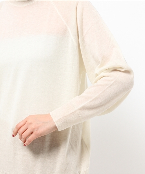 IENA（イエナ）の「カシミヤガーゼプルオーバー◆（ニット/セーター・レディース・ホワイト/チャコールグレー/ブラック・FREE）」の8枚目の写真