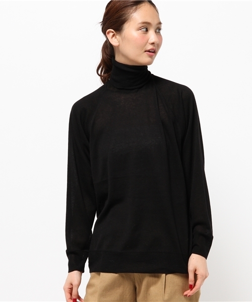IENA（イエナ）の「カシミヤガーゼプルオーバー◆（ニット/セーター・レディース・ホワイト/チャコールグレー/ブラック・FREE）」の12枚目の写真