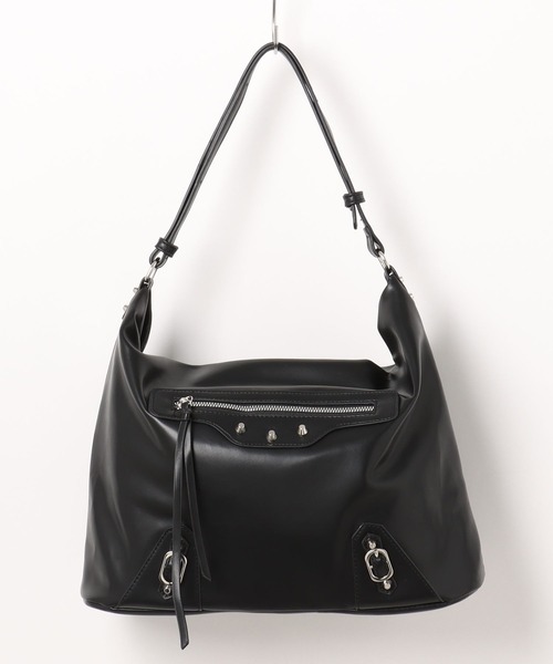 SVEC（シュベック）の「バックル ファスナー ショルダーバッグ（ショルダーバッグ・レディース・ブラック・FREE）」の4枚目の写真