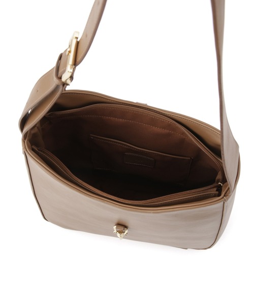 VIS（ビス）の「【A4収納】ホーボーバッグ（トートバッグ・レディース・キナリ/キャメル/ブラック・FREE）」の5枚目の写真