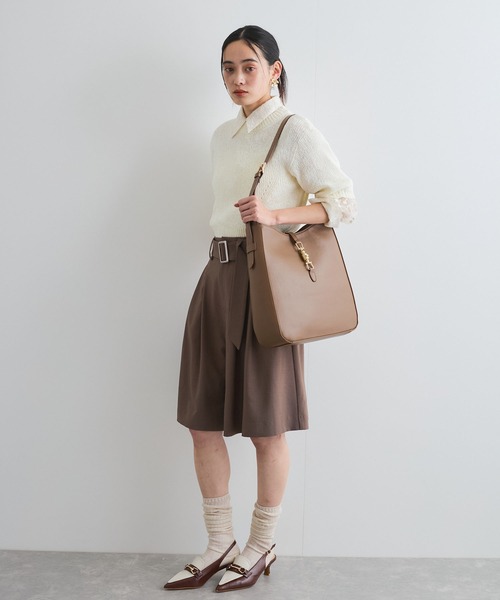 VIS（ビス）の「【A4収納】ホーボーバッグ（トートバッグ・レディース・キナリ/キャメル/ブラック・FREE）」の14枚目の写真