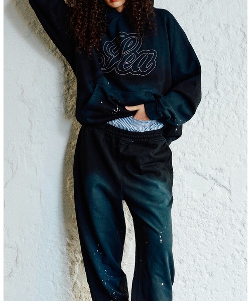 WIND AND SEA(ウィンダンシー)の「FADE PAINT SWEAT PANT(スウェットパンツ・メンズ・ブラック/グレー/ブラウン/グリーン・MEDIUM/LARGE/SMALL/X-LARGE)」の6枚目の写真