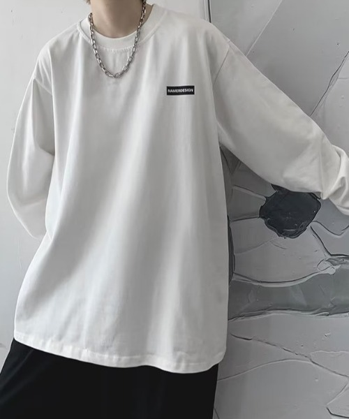 SHEPP(シープ)の「ビッグシルエットワンポイントロンT ユニセックス(Tシャツ/カットソー・レディース・ワイン/ブラック/ホワイト・M/L)」の6枚目の写真