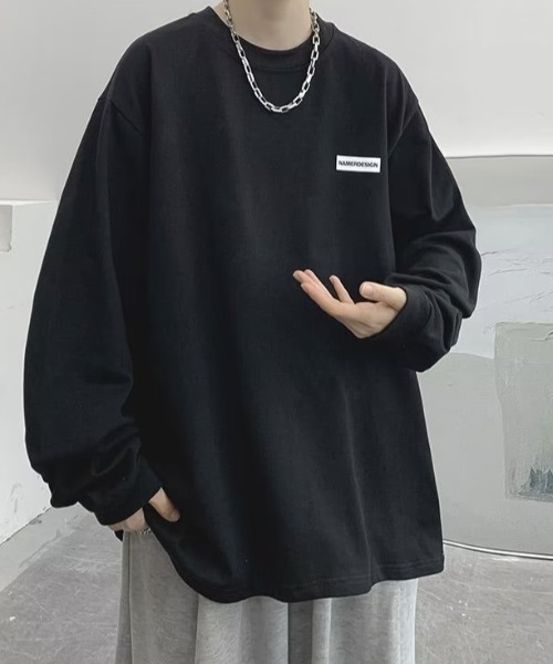 SHEPP(シープ)の「ビッグシルエットワンポイントロンT ユニセックス(Tシャツ/カットソー・レディース・ワイン/ブラック/ホワイト・M/L)」の8枚目の写真