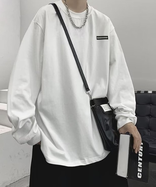 SHEPP(シープ)の「ビッグシルエットワンポイントロンT ユニセックス(Tシャツ/カットソー・レディース・ワイン/ブラック/ホワイト・M/L)」の15枚目の写真