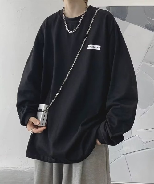 SHEPP(シープ)の「ビッグシルエットワンポイントロンT ユニセックス(Tシャツ/カットソー・レディース・ワイン/ブラック/ホワイト・M/L)」の16枚目の写真