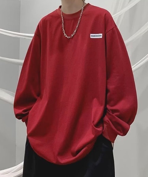 SHEPP(シープ)の「ビッグシルエットワンポイントロンT ユニセックス(Tシャツ/カットソー・レディース・ワイン/ブラック/ホワイト・M/L)」の18枚目の写真