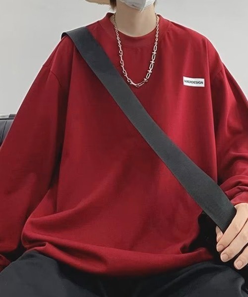 SHEPP(シープ)の「ビッグシルエットワンポイントロンT ユニセックス(Tシャツ/カットソー・レディース・ワイン/ブラック/ホワイト・M/L)」の17枚目の写真