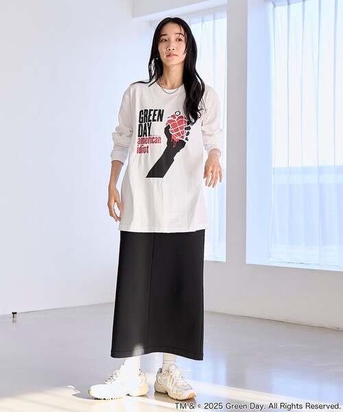 coen(コーエン)の「GREEN DAY / ROCK STANLEY(ロックスタンレー)別注ロングスリーブTシャツ(Tシャツ/カットソー・レディース・オフホワイト/ダークグレー・M/L)」の6枚目の写真