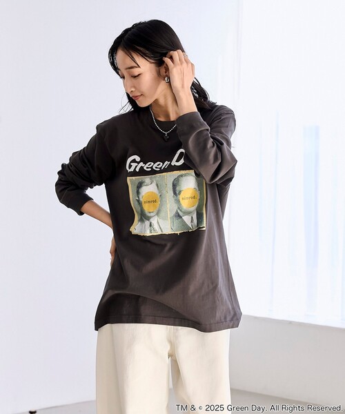 coen(コーエン)の「GREEN DAY / ROCK STANLEY(ロックスタンレー)別注ロングスリーブTシャツ(Tシャツ/カットソー・レディース・オフホワイト/ダークグレー・M/L)」の10枚目の写真