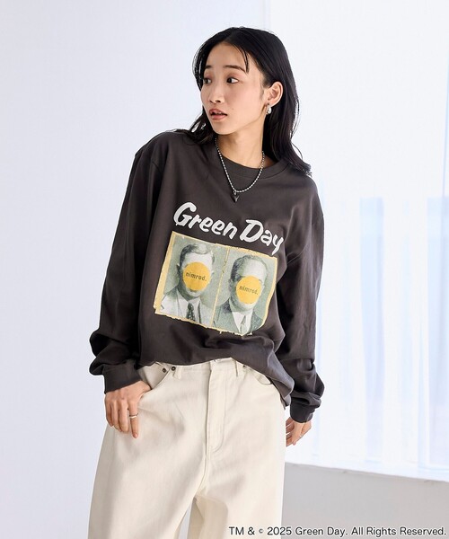 coen(コーエン)の「GREEN DAY / ROCK STANLEY(ロックスタンレー)別注ロングスリーブTシャツ(Tシャツ/カットソー・レディース・オフホワイト/ダークグレー・M/L)」の11枚目の写真